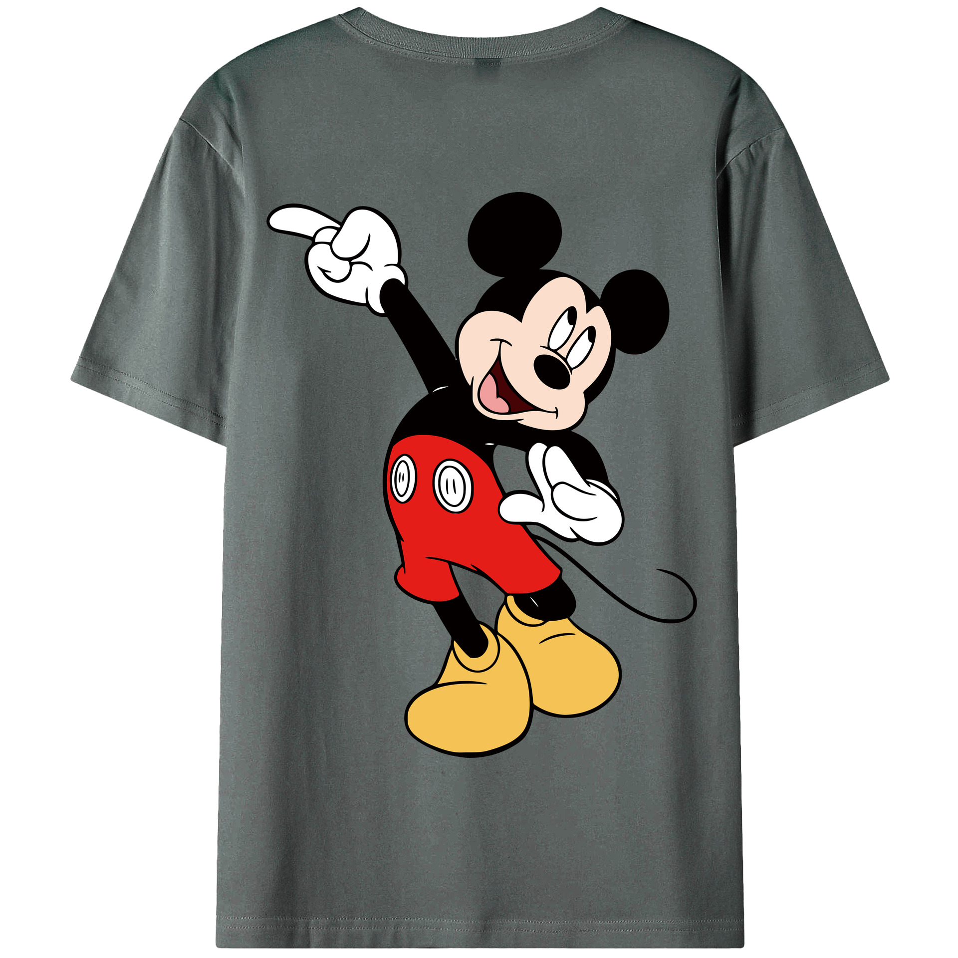 （画像用） ミッキーマウス Mickey Mouse 綿100％半袖Tシャツ（背面プリント）